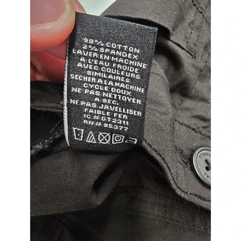 Social Standard by Sanctuary Womens Crop Pants Black Cotton Blend Casual Size 4